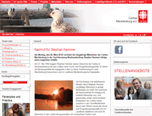 Tablet Screenshot of caritas-mecklenburg.de